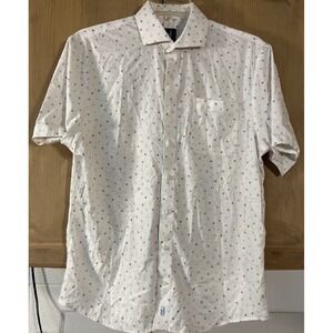Johnni O Performance SS Button Up Lg‎ White/Gray /Blue